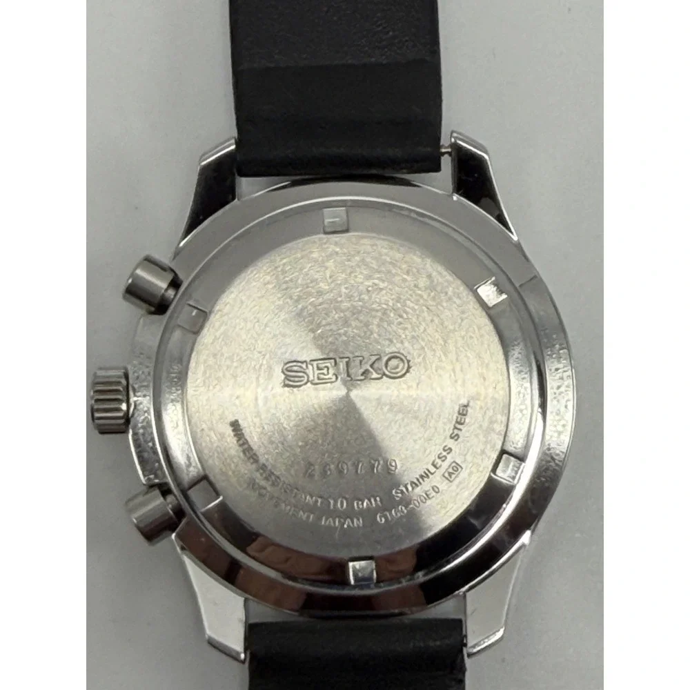 Seiko 6T63-00E0 New Battery Mens Diver‎ Chronograph Watch 42MM 8
